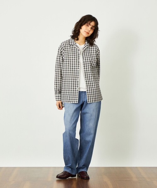 MACKINTOSH PHILOSOPHY(マッキントッシュ フィロソフィー)の「GREY LABEL チェックオープンカラーシャツ(シャツ/ブラウス・レディース・グリーン系その他4/ブラック・2/6)」の8枚目の写真