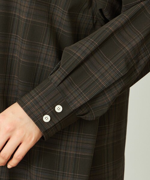 MACKINTOSH PHILOSOPHY(マッキントッシュ フィロソフィー)の「GREY LABEL チェックオープンカラーシャツ(シャツ/ブラウス・レディース・グリーン系その他4/ブラック・2/6)」の3枚目の写真