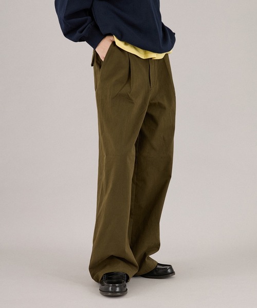 ONCILY(オンシェリー)の「MELTING HEART WIDE CHINO PANTS / メルティングハートワイドチノパンツ(チノパンツ・メンズ・ブラウン/ベージュ/カーキ・SMALL/MEDIUM/LARGE)」の12枚目の写真