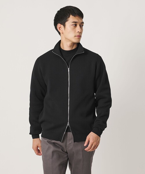UNITED ARROWS（ユナイテッドアローズ）の「ポリエステル ドライバーズニット UA COZY ウォッシャブル（カーディガン/ボレロ・メンズ・ブラック/ライトグレー・XL/L/S/M）」の3枚目の写真
