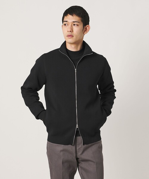 UNITED ARROWS（ユナイテッドアローズ）の「ポリエステル ドライバーズニット UA COZY ウォッシャブル（カーディガン/ボレロ・メンズ・ブラック/ライトグレー・XL/L/S/M）」の4枚目の写真