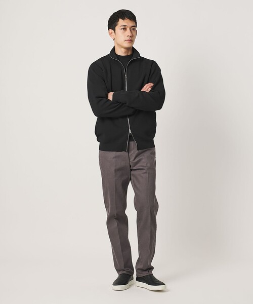 UNITED ARROWS（ユナイテッドアローズ）の「ポリエステル ドライバーズニット UA COZY ウォッシャブル（カーディガン/ボレロ・メンズ・ブラック/ライトグレー・XL/L/S/M）」の5枚目の写真