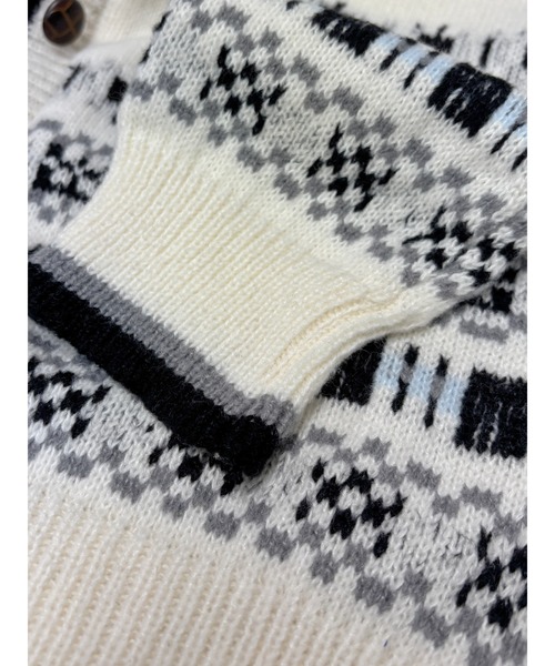 Sew loop(ソーループ)の「ノルディック柄ジャガードクルーネックニットカーディガン(カーディガン/ボレロ・レディース・オフホワイト・FREE)」の16枚目の写真