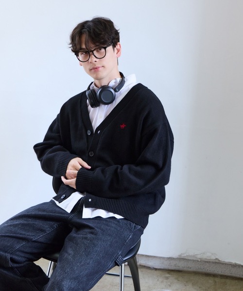 GLOBAL WORK(グローバルワーク)の「【BEVERLY HILLS POLO CLUB】UNISEX/Vネックカーディガン/685692(カーディガン/ボレロ・メンズ・ブルー/ブラック・LARGE/MEDIUM/SMALL)」の7枚目の写真