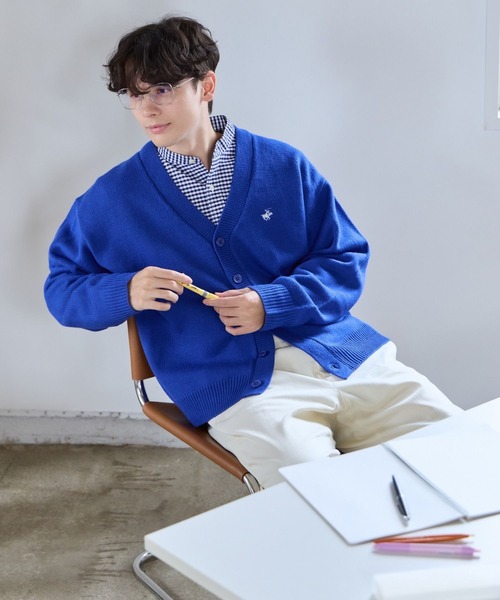 GLOBAL WORK(グローバルワーク)の「【BEVERLY HILLS POLO CLUB】UNISEX/Vネックカーディガン/685692(カーディガン/ボレロ・メンズ・ブルー/ブラック・LARGE/MEDIUM/SMALL)」の10枚目の写真