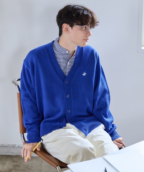 GLOBAL WORK(グローバルワーク)の「【BEVERLY HILLS POLO CLUB】UNISEX/Vネックカーディガン/685692(カーディガン/ボレロ・メンズ・ブルー/ブラック・LARGE/MEDIUM/SMALL)」の12枚目の写真