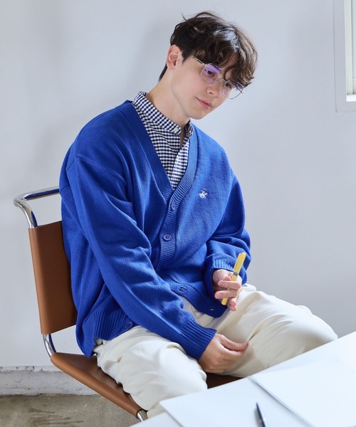 GLOBAL WORK(グローバルワーク)の「【BEVERLY HILLS POLO CLUB】UNISEX/Vネックカーディガン/685692(カーディガン/ボレロ・メンズ・ブルー/ブラック・LARGE/MEDIUM/SMALL)」の13枚目の写真