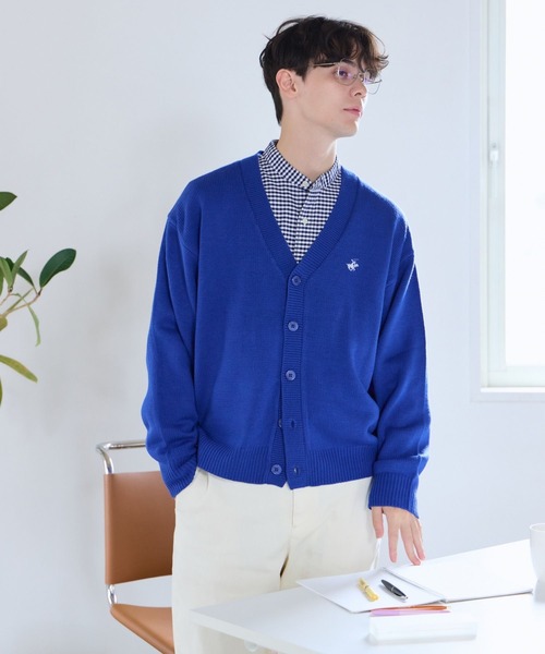 GLOBAL WORK(グローバルワーク)の「【BEVERLY HILLS POLO CLUB】UNISEX/Vネックカーディガン/685692(カーディガン/ボレロ・メンズ・ブルー/ブラック・LARGE/MEDIUM/SMALL)」の17枚目の写真