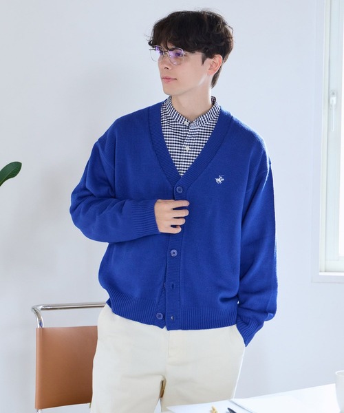 GLOBAL WORK(グローバルワーク)の「【BEVERLY HILLS POLO CLUB】UNISEX/Vネックカーディガン/685692(カーディガン/ボレロ・メンズ・ブルー/ブラック・LARGE/MEDIUM/SMALL)」の18枚目の写真