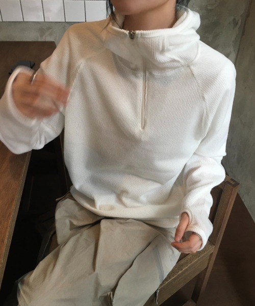 FAVORITO(ファヴォリート)の「フード付きトップス(その他トップス・レディース・グレー/ブラック/ホワイト・F)」の10枚目の写真
