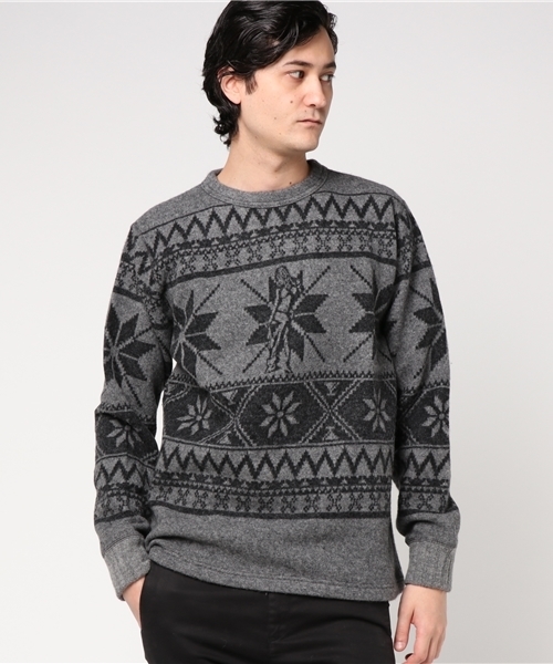 HYSTERIC GLAMOUR(ヒステリックグラマー)の「NORDIC PATTERNジャカ-ド SW(スウェット・メンズ・ホワイト系その他/グレー系その他/ブラック系その他・SMALL/MEDIUM/LARGE)」の11枚目の写真