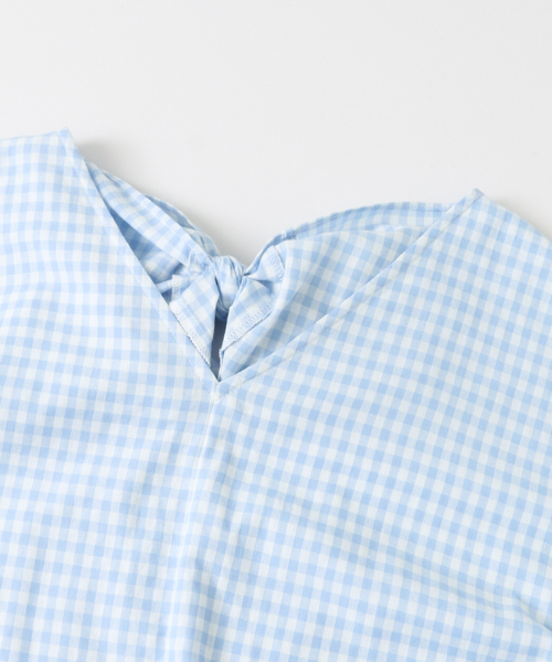 URBAN RESEARCH（アーバンリサーチ）の「 UR BACKリボンギンガムブラウス （シャツ/ブラウス・レディース・ブラック/サックスブルー/ベージュ・FREE）」の16枚目の写真