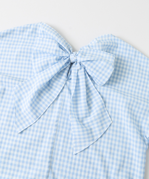 URBAN RESEARCH（アーバンリサーチ）の「 UR BACKリボンギンガムブラウス （シャツ/ブラウス・レディース・ブラック/サックスブルー/ベージュ・FREE）」の10枚目の写真