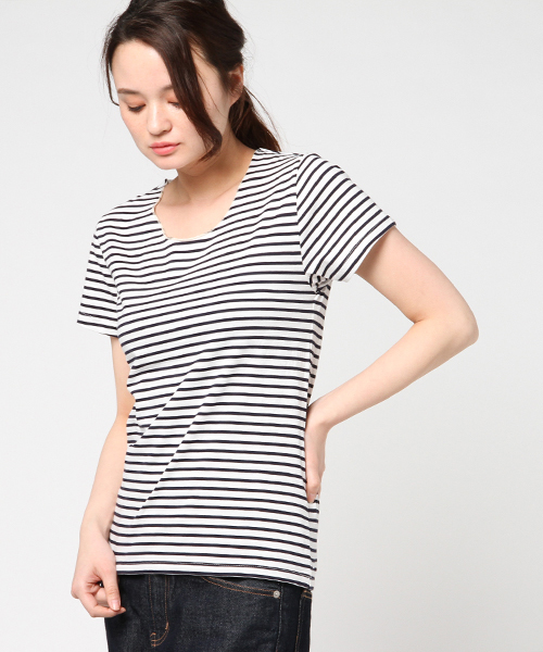 cepo(セポ)の「キンシメローTシャツ(Tシャツ/カットソー・レディース・グレー/オフホワイト/ネイビー/ダークブルー/イエロー/パープル/ブルー・L/M)」の14枚目の写真