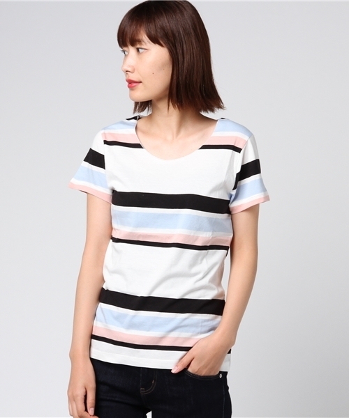 cepo(セポ)の「キンシメローTシャツ(Tシャツ/カットソー・レディース・グレー/オフホワイト/ネイビー/ダークブルー/イエロー/パープル/ブルー・L/M)」の5枚目の写真