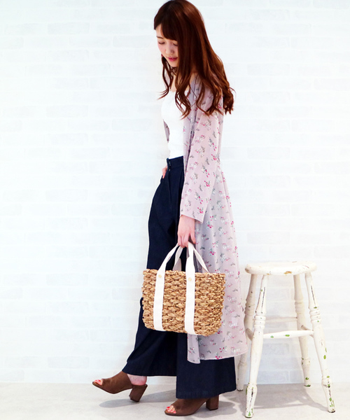 N.(N. Natural Beauty Basic)(エヌエヌナチュラルビューティーベーシック)の「楊柳フラワーシフォンガウンワンピース(シャツワンピース・レディース・グレー系その他/ブラック系その他・MEDIUM)」の14枚目の写真