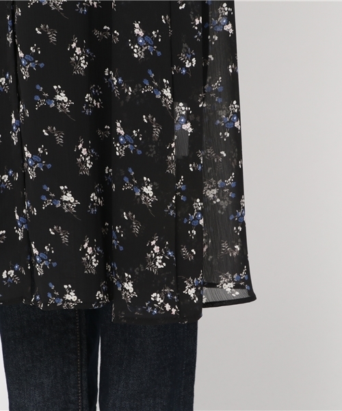 N.(N. Natural Beauty Basic)(エヌエヌナチュラルビューティーベーシック)の「楊柳フラワーシフォンガウンワンピース(シャツワンピース・レディース・グレー系その他/ブラック系その他・MEDIUM)」の8枚目の写真