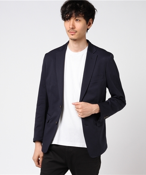 CROWDED CLOSET(クラウデッドクローゼット)の「コットンモクロディージャージジャケット(スーツジャケット・メンズ・グレー/ネイビー・S/L/M)」の11枚目の写真