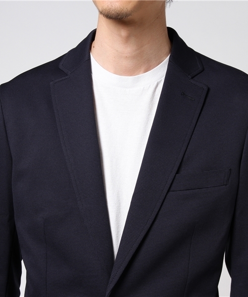 CROWDED CLOSET(クラウデッドクローゼット)の「コットンモクロディージャージジャケット(スーツジャケット・メンズ・グレー/ネイビー・S/L/M)」の12枚目の写真