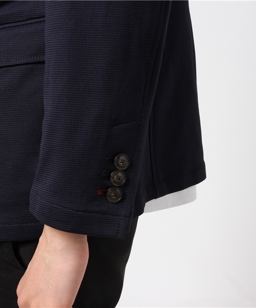 CROWDED CLOSET(クラウデッドクローゼット)の「コットンモクロディージャージジャケット(スーツジャケット・メンズ・グレー/ネイビー・S/L/M)」の3枚目の写真