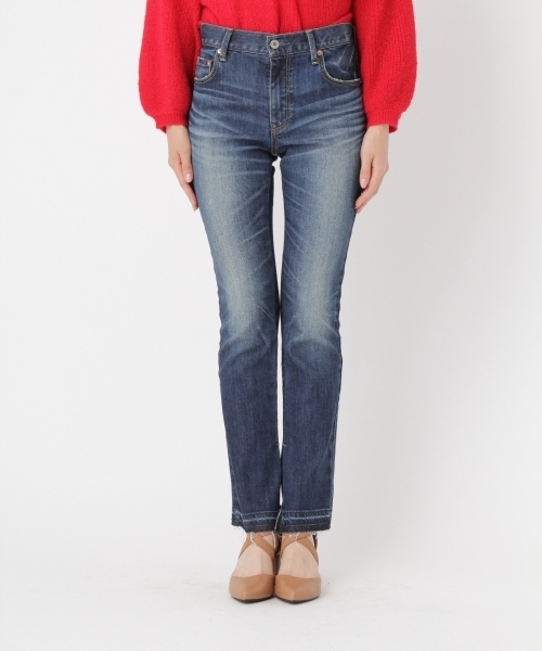 Andemiu（アンデミュウ）の「ブーツカットデニムパンツ769064（デニムパンツ・レディース・インディゴブルー/ライトブルー・MEDIUM/SMALL/X-SMALL）」の9枚目の写真