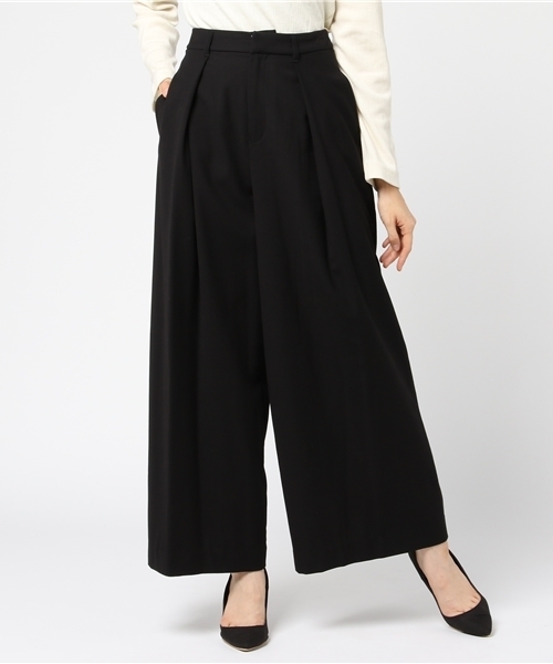 LAGUNAMOON(ラグナムーン)の「Simpleワイドパンツ(その他パンツ・レディース・ブラック/ネイビー/ベージュ・SMALL/MEDIUM)」の1枚目の写真