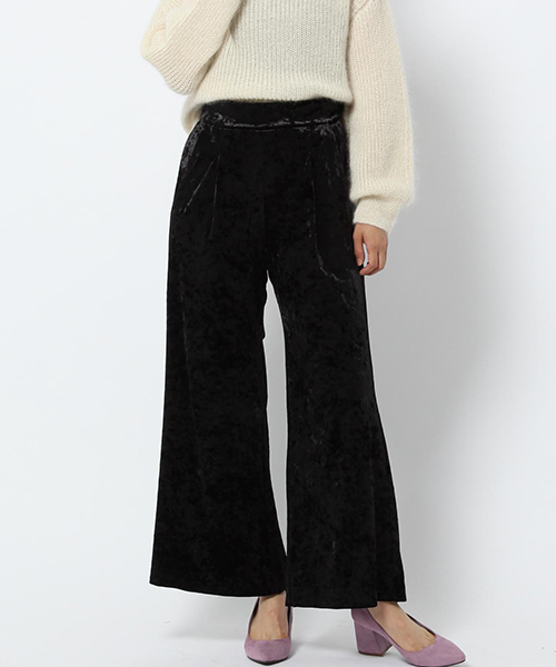 laboratory work（ラボラトリーワーク）の「クラッシュベロアフレアーパンツ（その他パンツ・レディース・ブラック/キャメル/ネイビー・MEDIUM）」の15枚目の写真