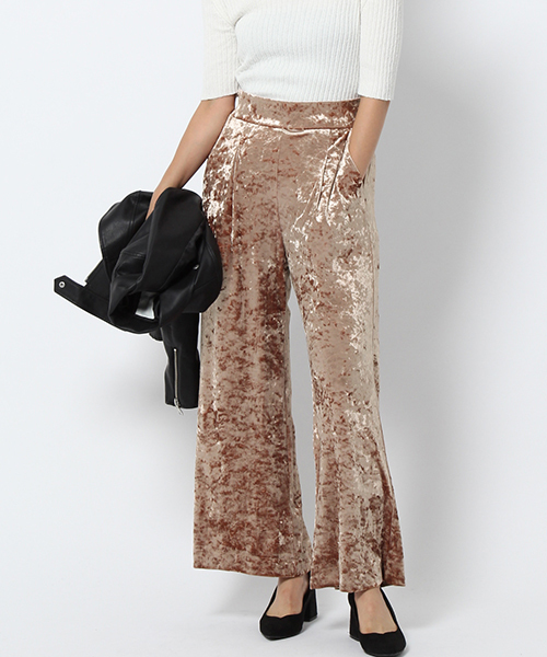 laboratory work（ラボラトリーワーク）の「クラッシュベロアフレアーパンツ（その他パンツ・レディース・ブラック/キャメル/ネイビー・MEDIUM）」の14枚目の写真