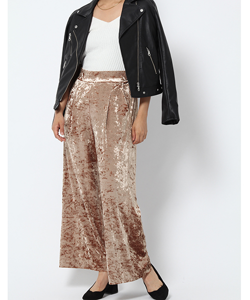 laboratory work（ラボラトリーワーク）の「クラッシュベロアフレアーパンツ（その他パンツ・レディース・ブラック/キャメル/ネイビー・MEDIUM）」の13枚目の写真