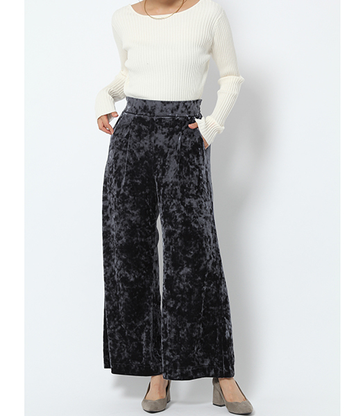 laboratory work（ラボラトリーワーク）の「クラッシュベロアフレアーパンツ（その他パンツ・レディース・ブラック/キャメル/ネイビー・MEDIUM）」の12枚目の写真