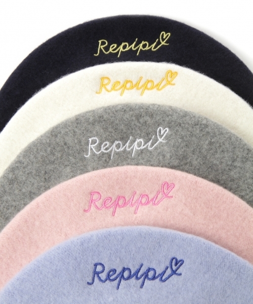 repipi armario（レピピ アルマリオ）の「シシュウウールベレー２（ハンチング/ベレー帽・キッズ・ホワイト/ライトブルー/ネイビー/グレー/ライトピンク・FREE）」の11枚目の写真