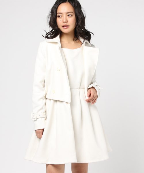 GeeRA(ジーラ)の「ショートトレンチコート&ワンピースセット(その他アウター・レディース・オフホワイト・SMALL/MEDIUM/LARGE)」の12枚目の写真
