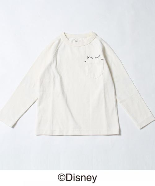 coen(コーエン)の「【coen キッズ / ジュニア】コーエン限定Disney(ディズニー)MICKEY(ミッキー)ラグランTシャツ(Tシャツ/カットソー・キッズ・オフホワイト/グレー・140/110/130/150/120/100)」の4枚目の写真