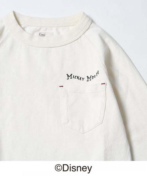 coen(コーエン)の「【coen キッズ / ジュニア】コーエン限定Disney(ディズニー)MICKEY(ミッキー)ラグランTシャツ(Tシャツ/カットソー・キッズ・オフホワイト/グレー・140/110/130/150/120/100)」の7枚目の写真