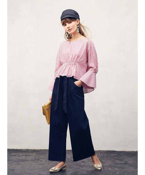 YECCA VECCA（イェッカヴェッカ）の「ストライプデザインブラウス（シャツ/ブラウス・レディース・ブルー/ピンク・FREE）」の11枚目の写真