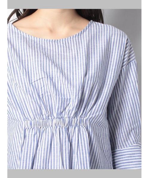 YECCA VECCA（イェッカヴェッカ）の「ストライプデザインブラウス（シャツ/ブラウス・レディース・ブルー/ピンク・FREE）」の10枚目の写真