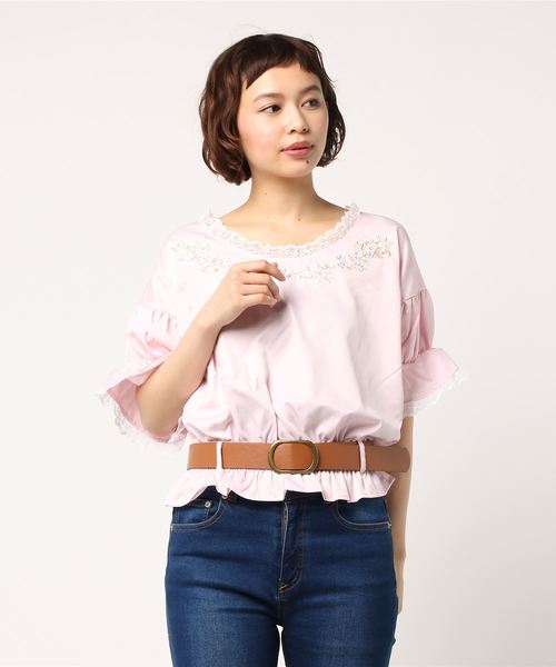 Swankiss（スワンキス）の「AU Fleur flame TOPS（その他トップス・レディース・ホワイト/レッド/ピンク/マスタード・FREE）」の9枚目の写真