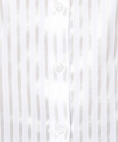 NARACAMICIE(ナラカミーチェ)の「サテンストライプ七分袖シャツ(シャツ/ブラウス・レディース・ホワイト/ネイビー・SMALL/MEDIUM/LARGE)」の11枚目の写真