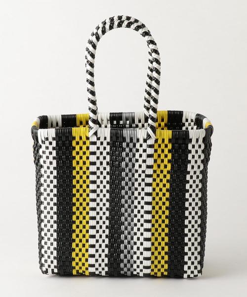 BEAUTY&YOUTH UNITED ARROWS（ビューティーアンドユースユナイテッドアローズ）の「＜DIMINUTIVO＞メルカドスクエアバッグ о（かごバッグ・レディース・イエロー/パープル・FREE）」の2枚目の写真