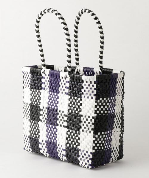 BEAUTY&YOUTH UNITED ARROWS（ビューティーアンドユースユナイテッドアローズ）の「＜DIMINUTIVO＞メルカドスクエアバッグ о（かごバッグ・レディース・イエロー/パープル・FREE）」の9枚目の写真