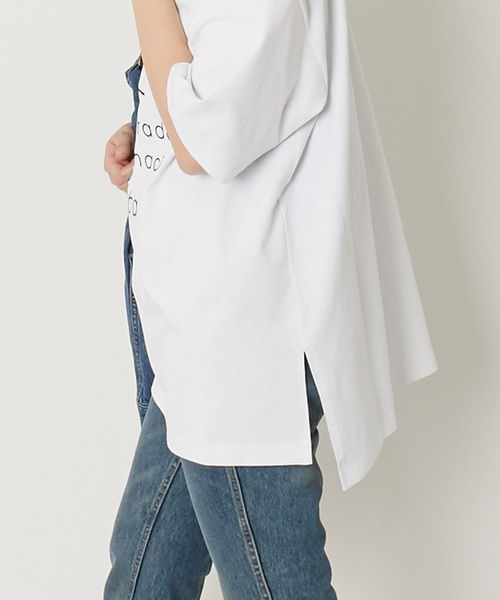 AMERICAN RAG CIE（アメリカンラグシー）の「AMERICAN RAG CIE フロッキープリント ロゴＴ【WEB限定】（Tシャツ/カットソー・レディース・ホワイト/ブラック/ベージュ・FREE）」の7枚目の写真