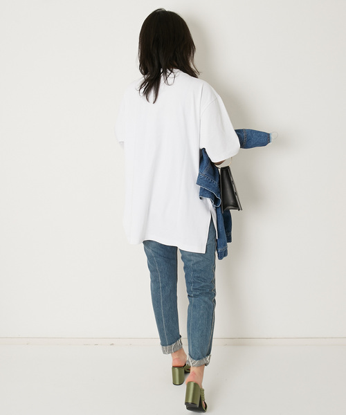 AMERICAN RAG CIE（アメリカンラグシー）の「AMERICAN RAG CIE フロッキープリント ロゴＴ【WEB限定】（Tシャツ/カットソー・レディース・ホワイト/ブラック/ベージュ・FREE）」の8枚目の写真