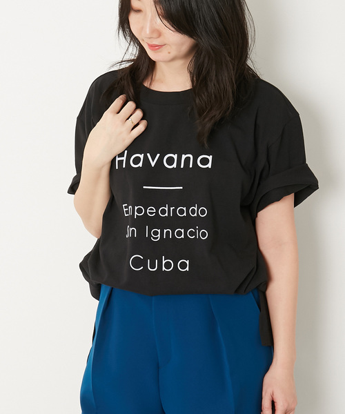 AMERICAN RAG CIE（アメリカンラグシー）の「AMERICAN RAG CIE フロッキープリント ロゴＴ【WEB限定】（Tシャツ/カットソー・レディース・ホワイト/ブラック/ベージュ・FREE）」の9枚目の写真