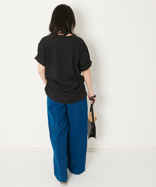 AMERICAN RAG CIE（アメリカンラグシー）の「AMERICAN RAG CIE フロッキープリント ロゴＴ【WEB限定】（Tシャツ/カットソー・レディース・ホワイト/ブラック/ベージュ・FREE）」の11枚目の写真