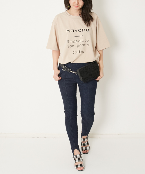 AMERICAN RAG CIE（アメリカンラグシー）の「AMERICAN RAG CIE フロッキープリント ロゴＴ【WEB限定】（Tシャツ/カットソー・レディース・ホワイト/ブラック/ベージュ・FREE）」の13枚目の写真
