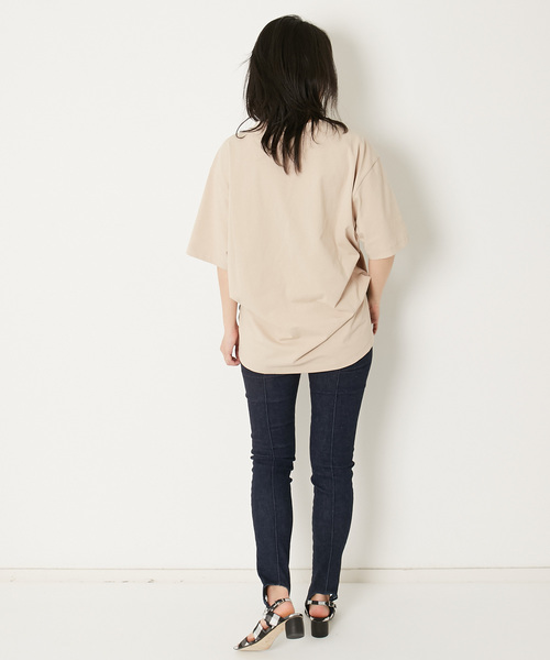 AMERICAN RAG CIE（アメリカンラグシー）の「AMERICAN RAG CIE フロッキープリント ロゴＴ【WEB限定】（Tシャツ/カットソー・レディース・ホワイト/ブラック/ベージュ・FREE）」の14枚目の写真