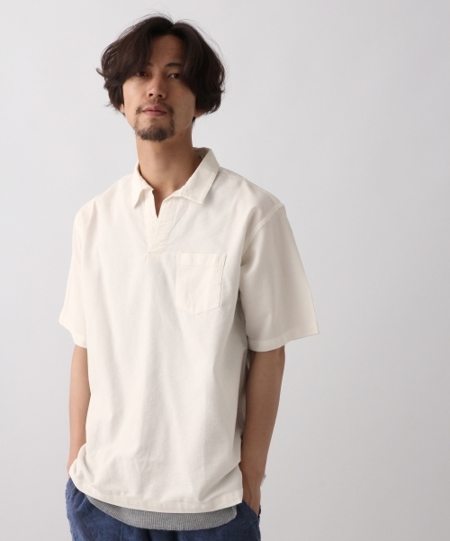 RAGEBLUE（レイジブルー）の「パナマスキッパーシャツ/799842（シャツ/ブラウス・メンズ・ホワイト/ネイビー/ワインレッド/ベージュ・LARGE/SMALL/MEDIUM）」の2枚目の写真