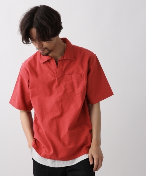 RAGEBLUE（レイジブルー）の「パナマスキッパーシャツ/799842（シャツ/ブラウス・メンズ・ホワイト/ネイビー/ワインレッド/ベージュ・LARGE/SMALL/MEDIUM）」の4枚目の写真