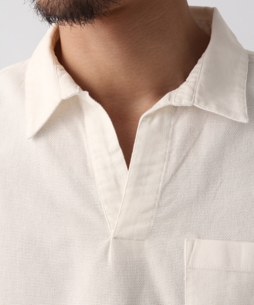 RAGEBLUE（レイジブルー）の「パナマスキッパーシャツ/799842（シャツ/ブラウス・メンズ・ホワイト/ネイビー/ワインレッド/ベージュ・LARGE/SMALL/MEDIUM）」の11枚目の写真