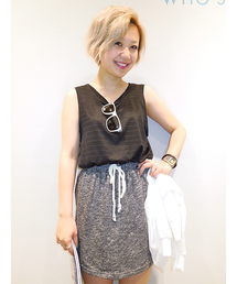 WHO'S WHO gallery | シースルーボーダー切替ワンピース(ワンピース)